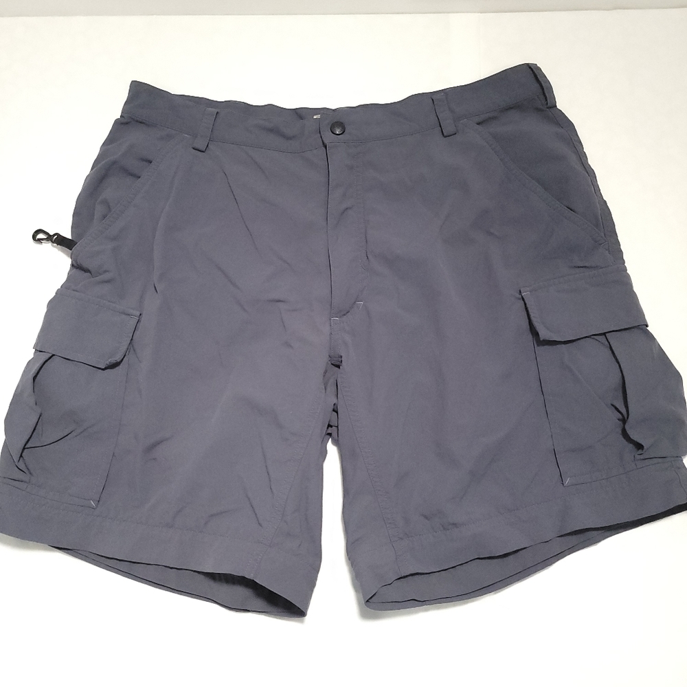 Eastern Mountain Sports Blue Cargo Carpenter Chino Shorts Sz 36 R